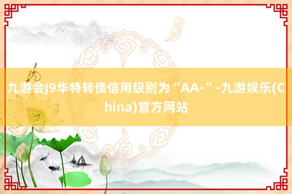 九游会J9华特转债信用级别为“AA-”-九游娱乐(China)官方网站